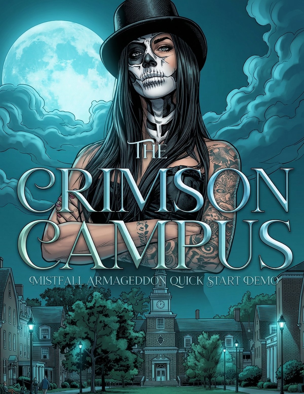 The Crimson Campus — Mistfall: Armageddon Quick Start Demo cover